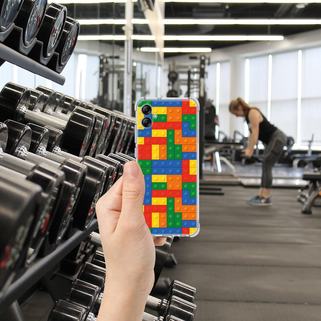 Samsung Galaxy A04e Doorzichtige Silicone Hoesje Blokken B2C Telecom