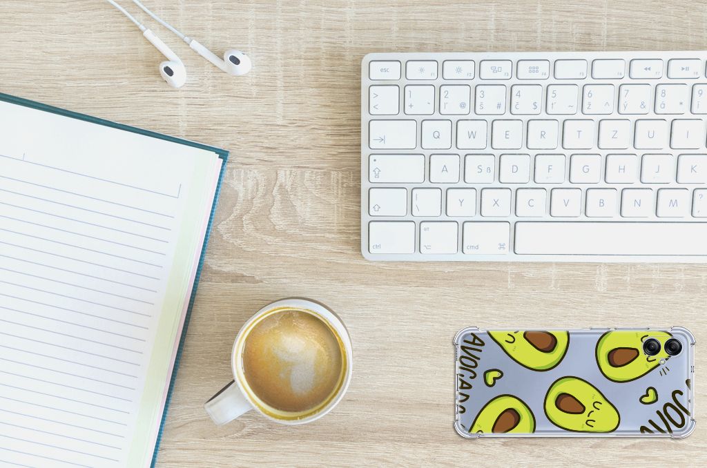 Samsung Galaxy A04e Stevig Bumper Hoesje Avocado Singing B2C Telecom