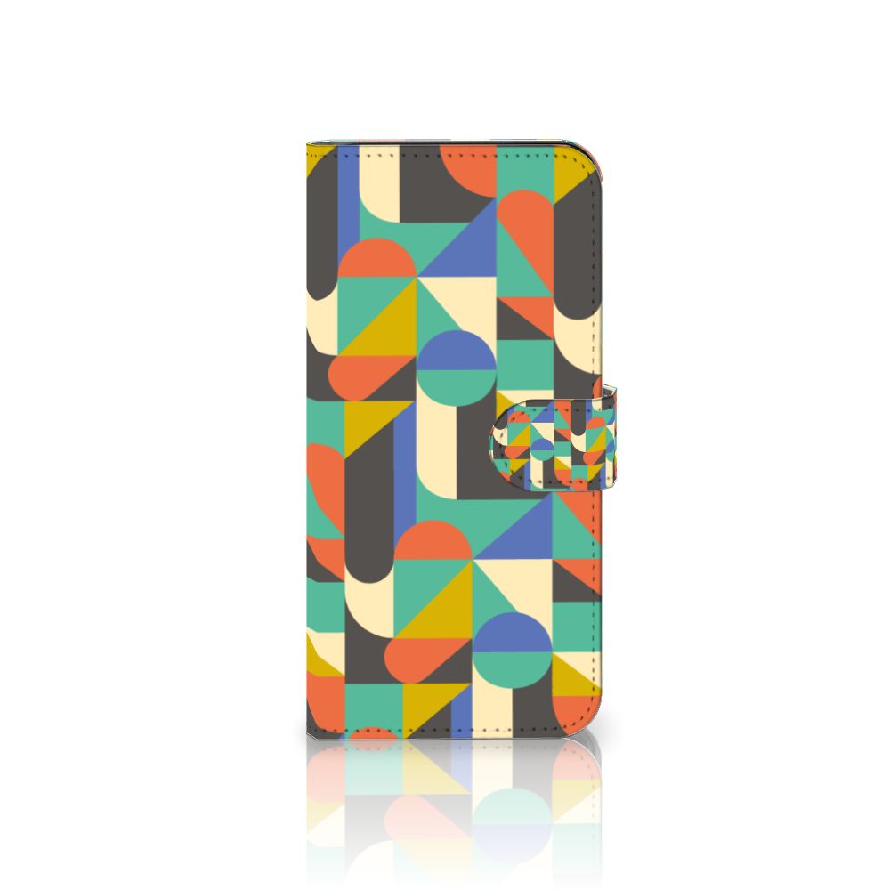 Samsung Galaxy A04e Telefoon Hoesje Funky Retro met kleurrijk geometrisch patroon voor stijl en bescherming.