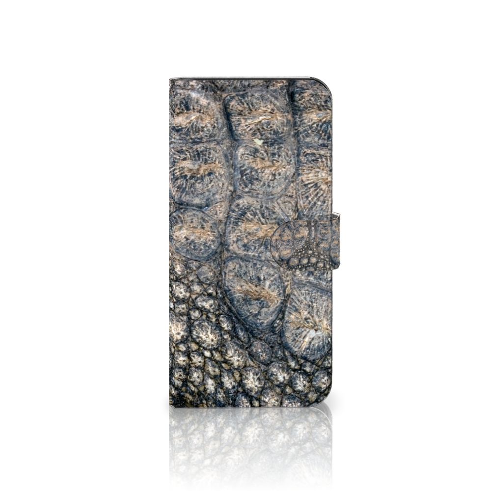Samsung Galaxy A04e Telefoonhoesje met Pasjes Krokodillenprint krokodillenprint hoesje aanzicht