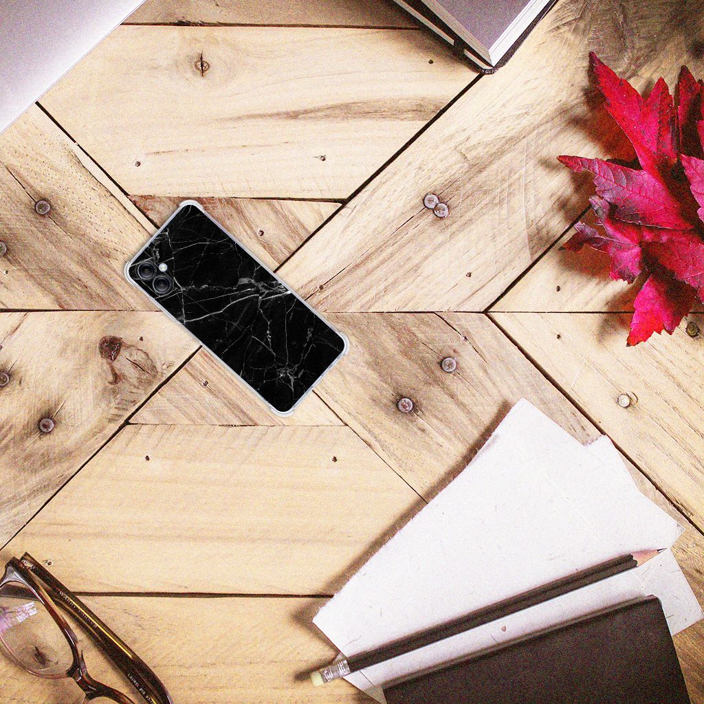 Samsung Galaxy A05 Anti-Shock Hoesje Marmer Zwart - Origineel Cadeau Vader B2C Telecom