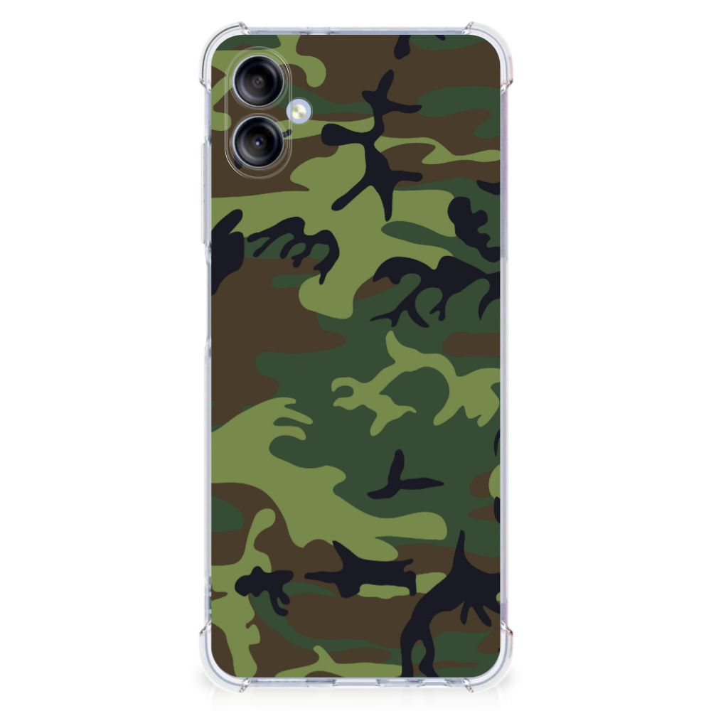 Samsung Galaxy A05 Doorzichtige Silicone Hoesje Army Dark B2C Telecom