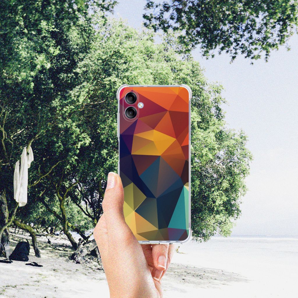 Samsung Galaxy A05 Shockproof Case Polygon Color smartphone hoesje design polygon kleur aanzicht