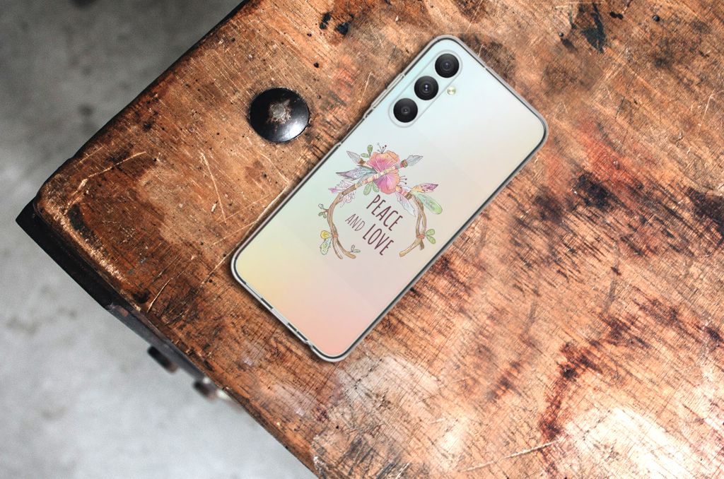 Samsung Galaxy A05S Telefoonhoesje met Naam Boho Text ontwerp voorkant