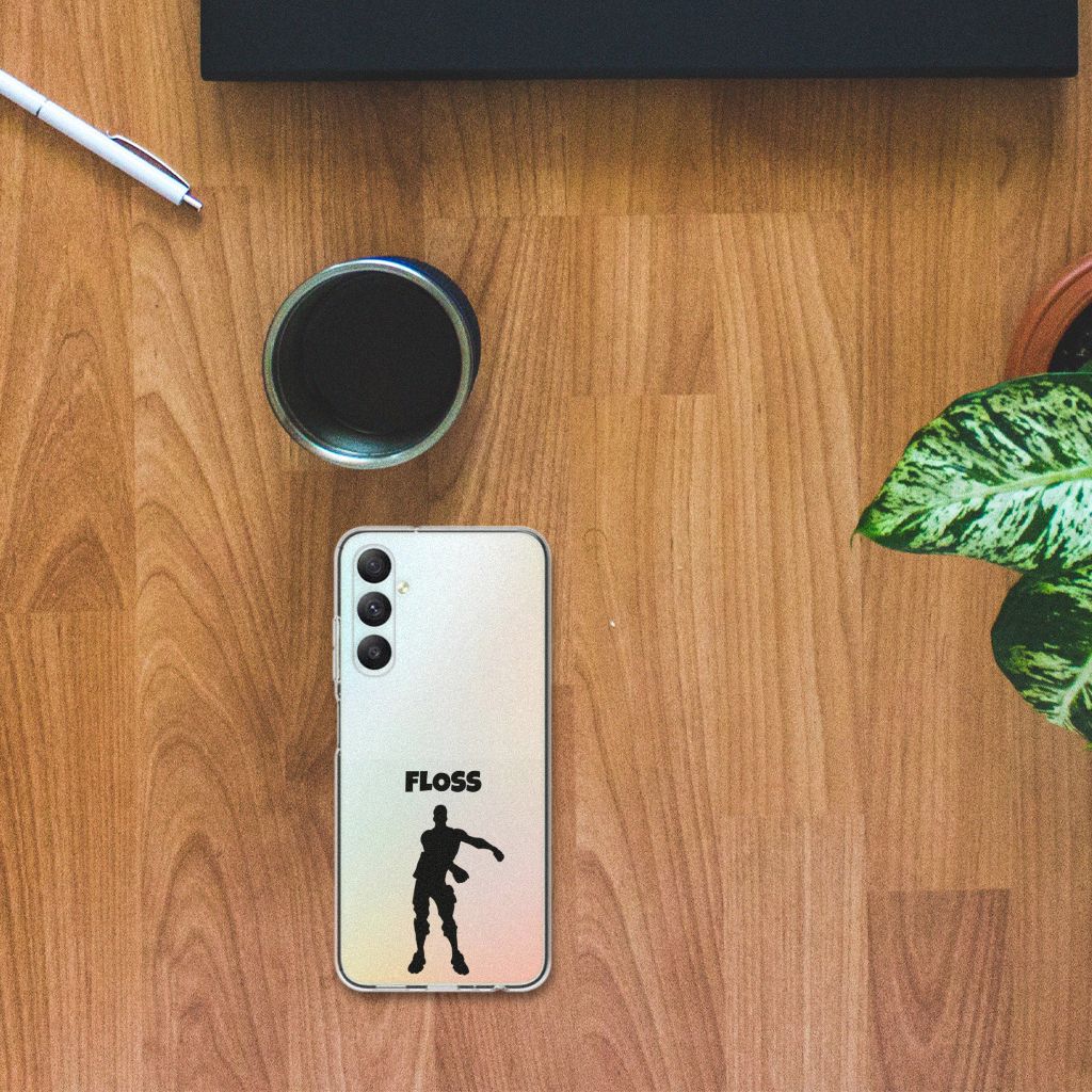 Samsung Galaxy A05S Telefoonhoesje met Naam Floss telephonhoes design Floss bovenaanzicht