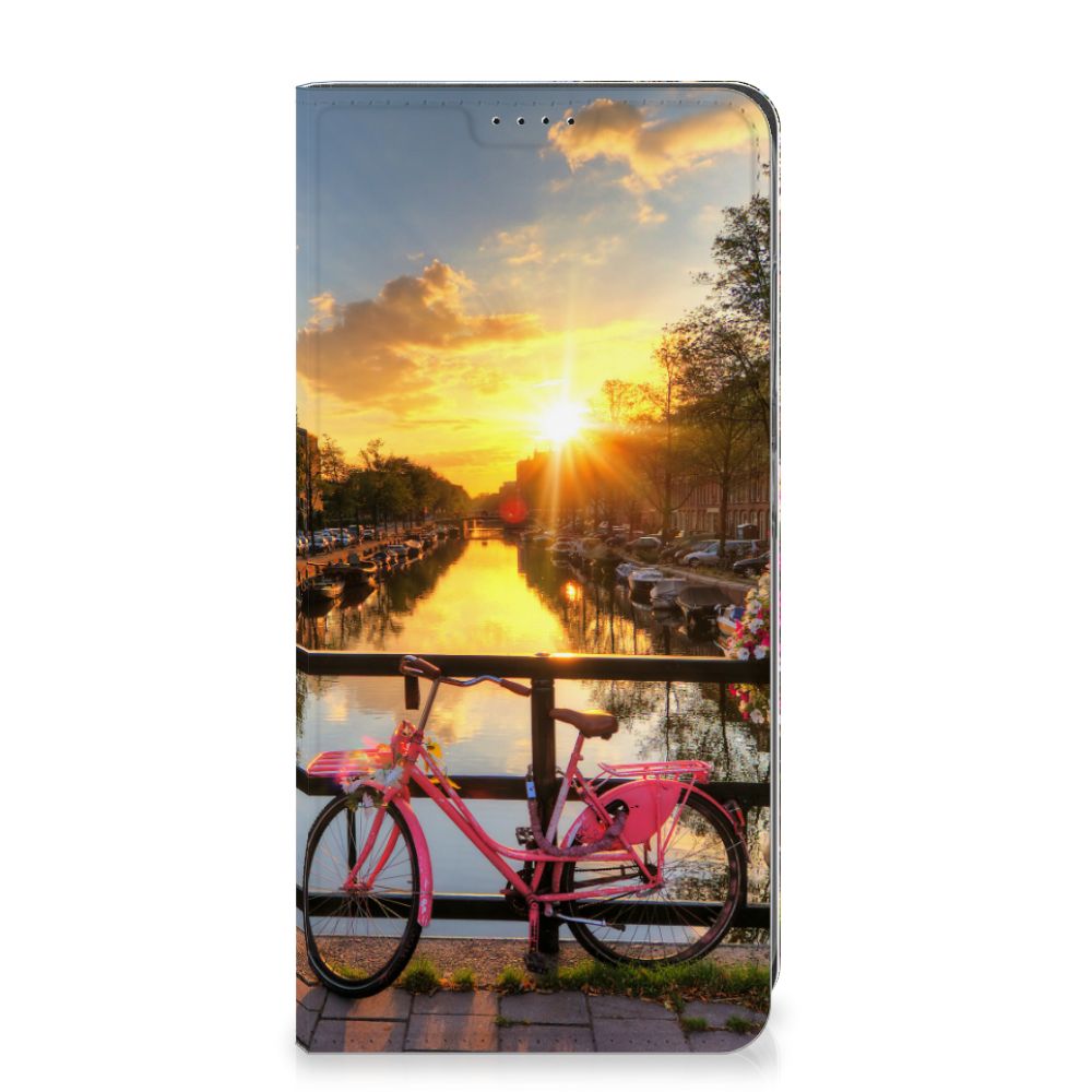 Samsung Galaxy A05s Book Cover Amsterdamse Grachten design Amsterdamse Grachten aanzicht