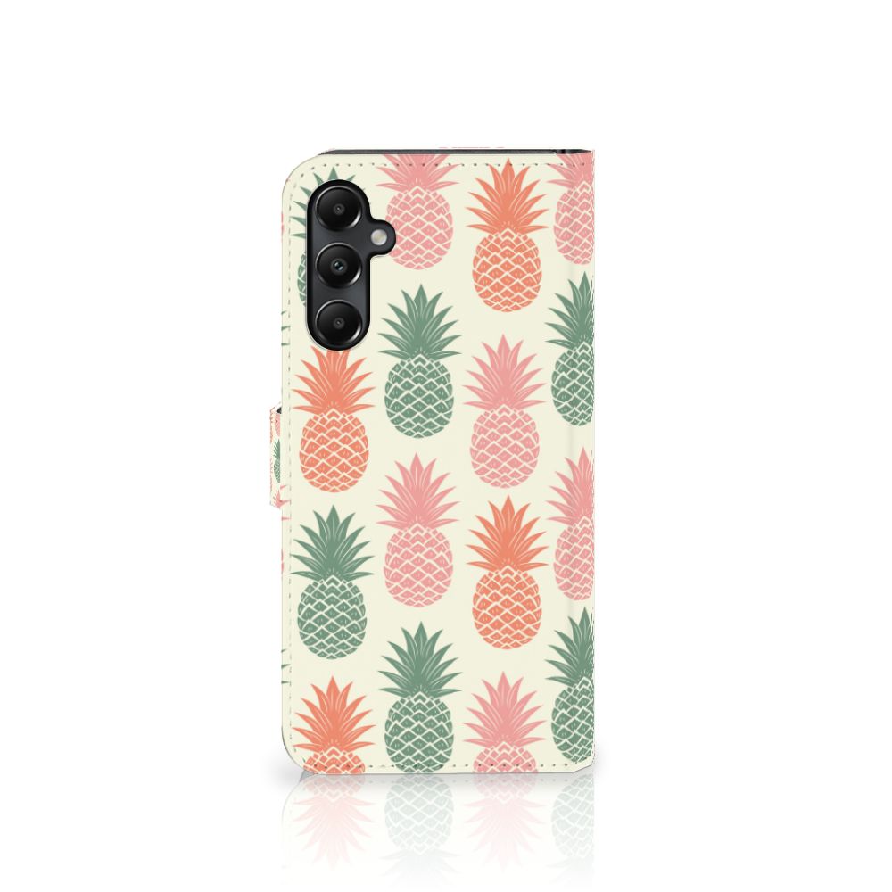 Samsung Galaxy A05s Book Cover Ananas bookcover ananas design voorkant