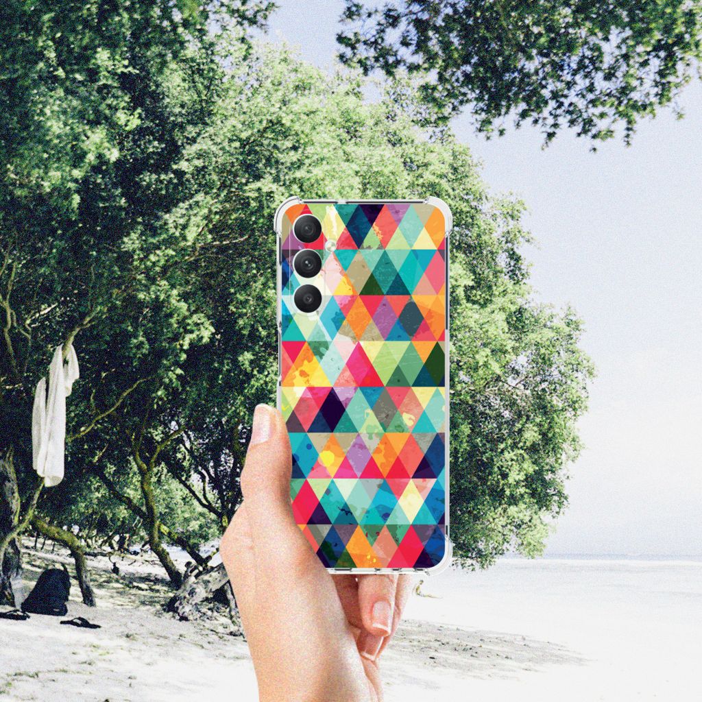 Samsung Galaxy A05s Doorzichtige Silicone Hoesje Geruit B2C Telecom
