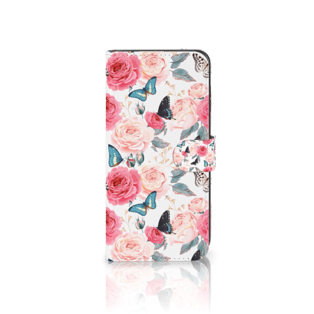 Samsung Galaxy A05s Hoesje Butterfly Roses met romantische rozen en vlinders 🌹🦋 voor bescherming en stijl.
