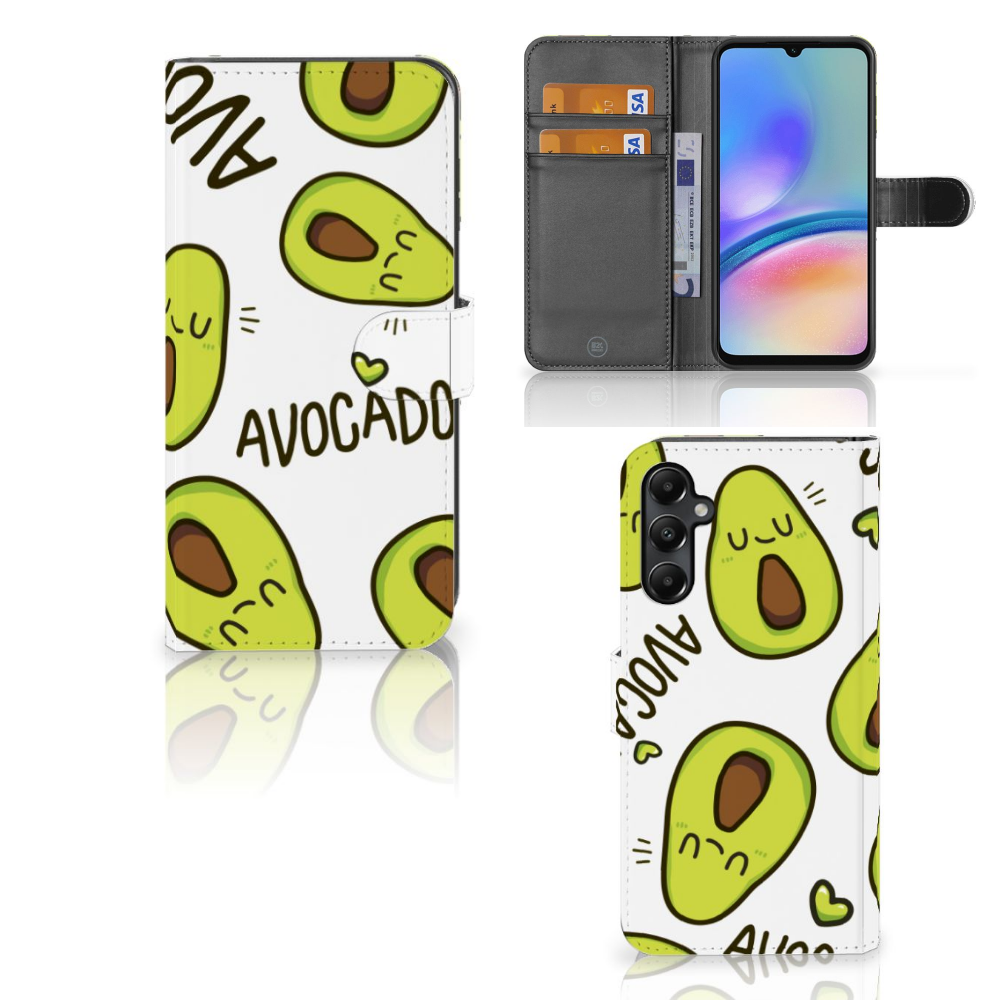 Samsung Galaxy A05s Leuk Hoesje Avocado Singing hoesje avocado's design front