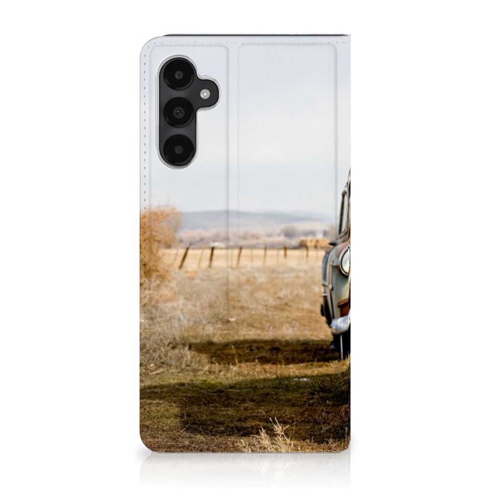 Samsung Galaxy A05s Stand Case Vintage Auto vintage auto design voorkant