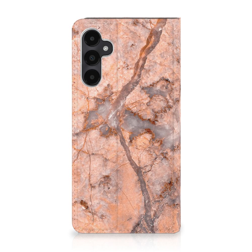 Samsung Galaxy A05s Standcase Marmer Oranje achterkant marmer oranje design