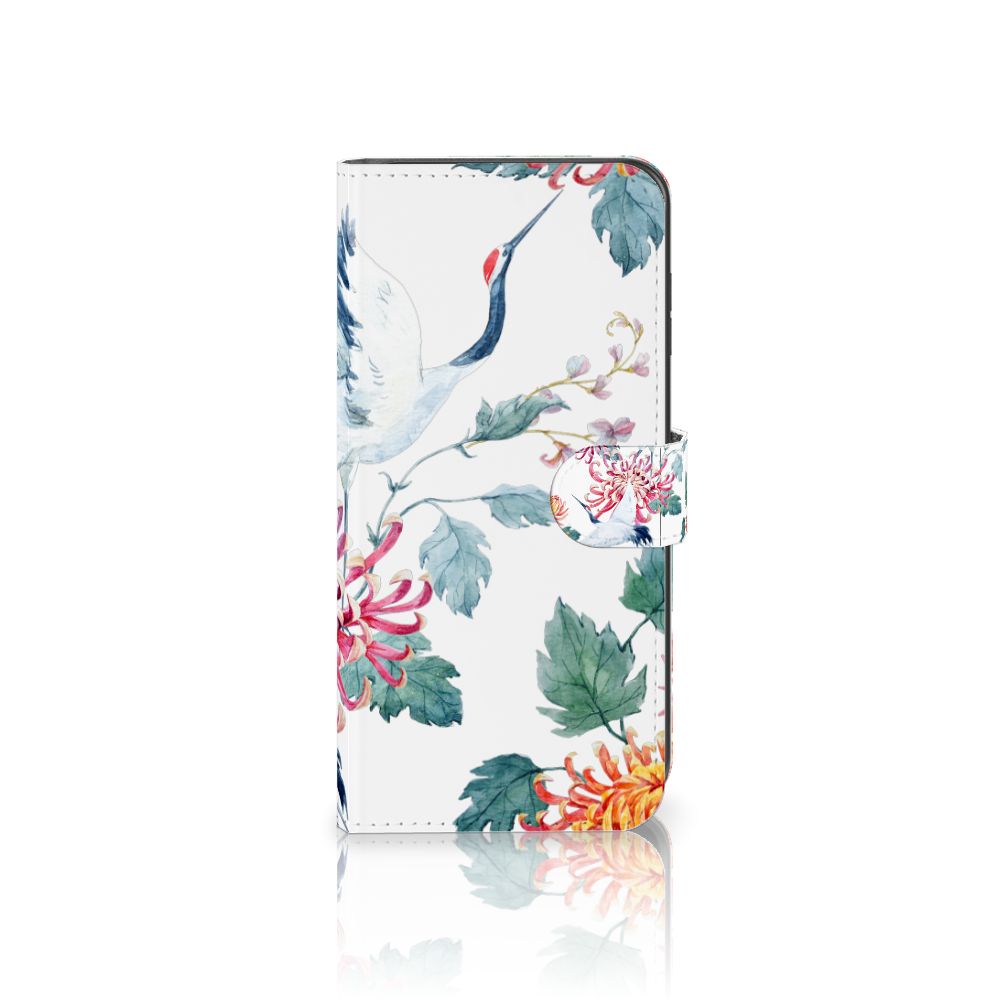 Samsung Galaxy A05s Telefoonhoesje met Pasjes Bird Flowers telefoonhoesje design Bird Flowers aanzicht