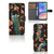 Samsung Galaxy A05s Telefoonhoesje met Pasjes Pauw met Bloemen telefoonhoesje pauw bloemen aanzicht