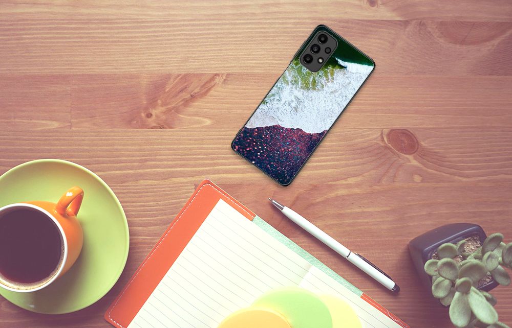Samsung Galaxy A13 4G Backcover Sea in Space abstract design bovenaanzicht
