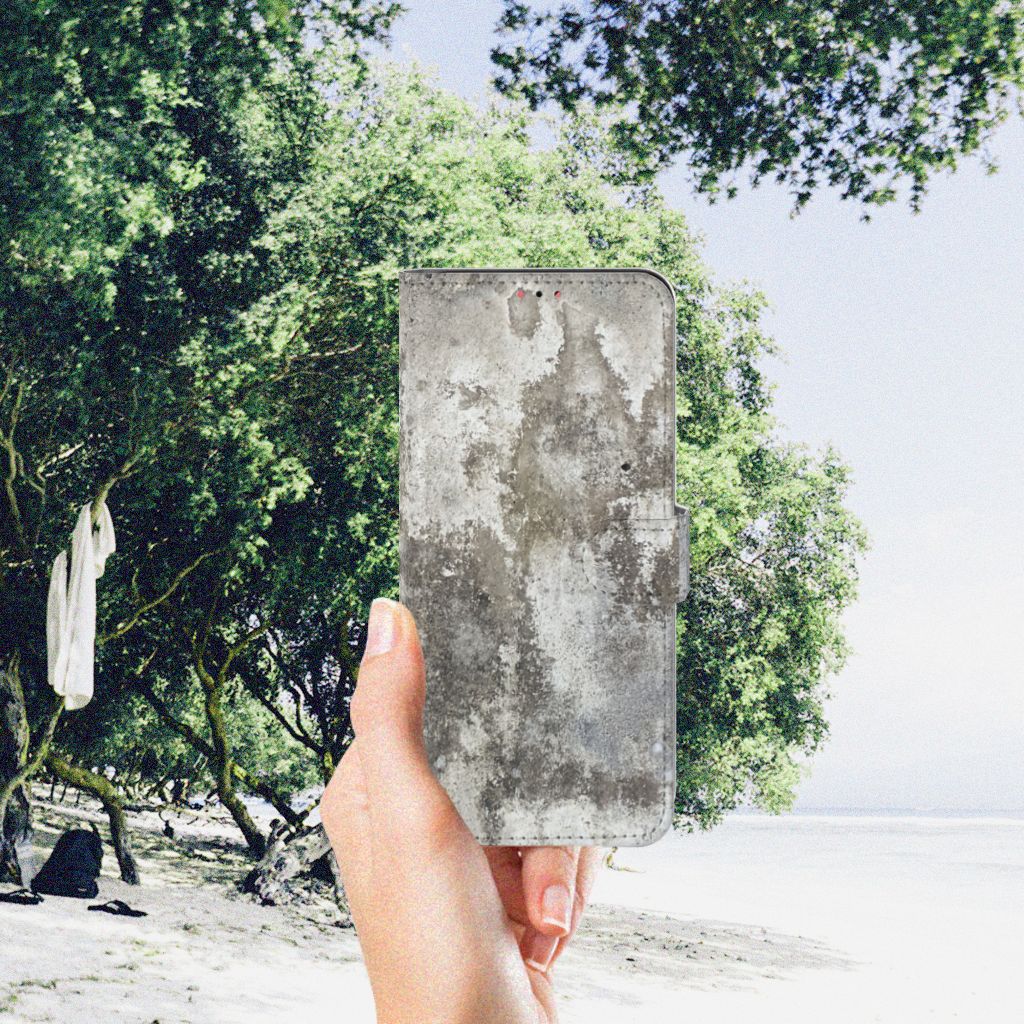 Samsung Galaxy A13 (4G) Bookcase Beton Print betonnen ontwerp hand uitzicht