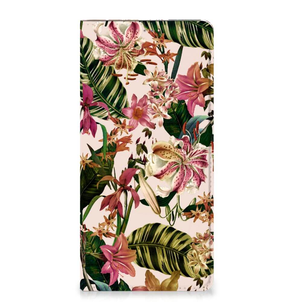 Samsung Galaxy A13 (4G) Smart Cover Flowers bloemen design voorkant