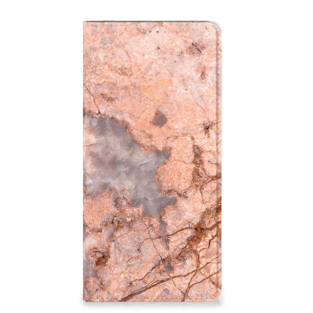 Samsung Galaxy A13 (4G) Standcase Marmer Oranje design marmer voorkant