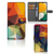 Samsung Galaxy A14 4G Book Case Polygon Color met kleurrijk geometrisch ontwerp en georganiseerde pasjeshouders.