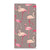 Samsung Galaxy A14 4G Hoesje maken Flamingo met kleurrijke flamingo's op een grijze achtergrond.