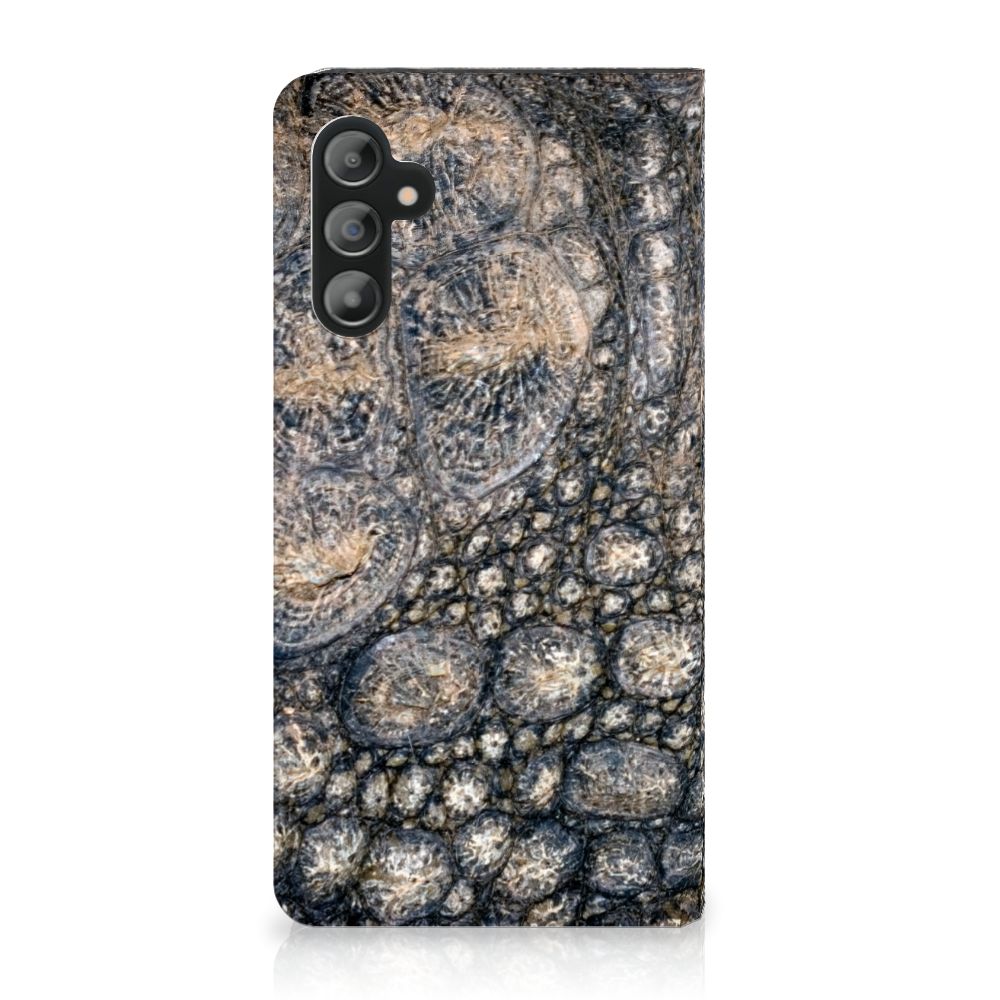 Samsung Galaxy A14 4G Hoesje maken Krokodillenprint met hoogwaardige krokodillenstructuur.