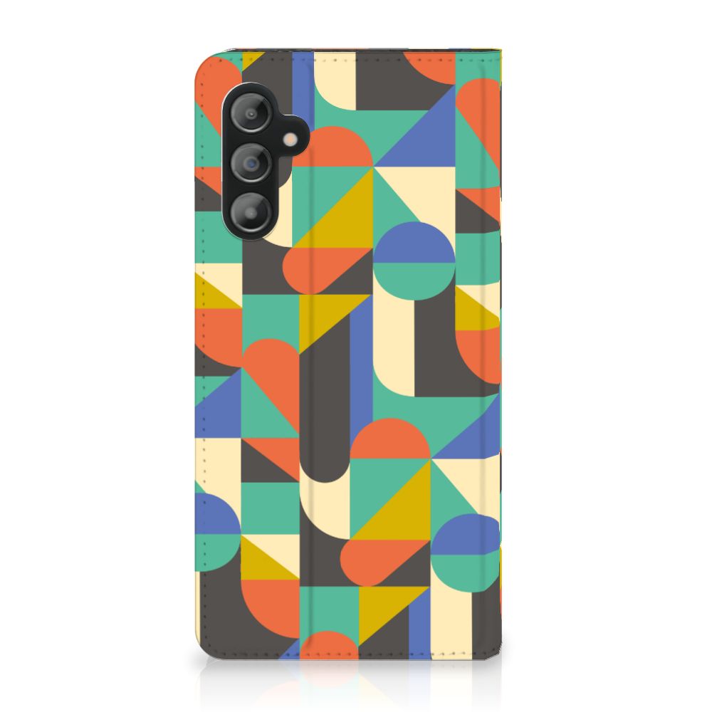 Samsung Galaxy A14 4G Hoesje met Magneet Funky Retro design Funky Retro aanzicht