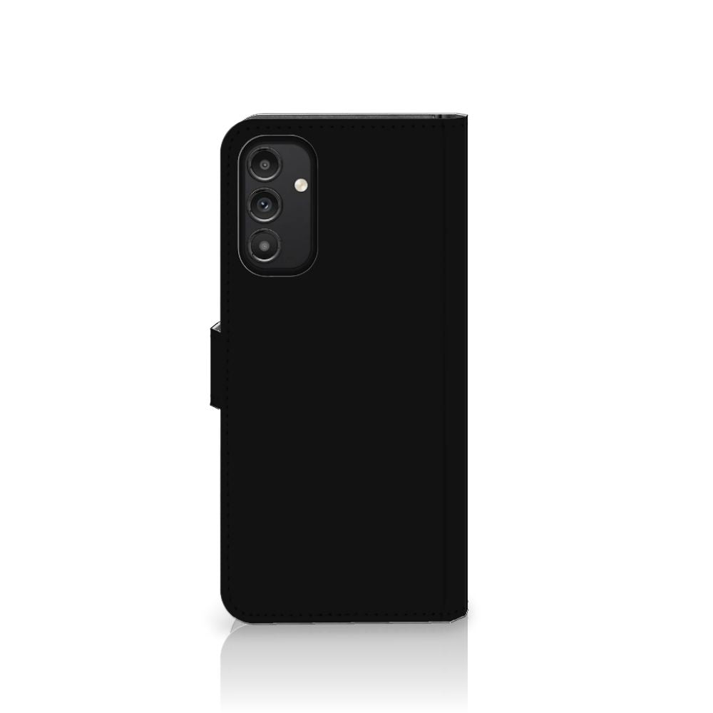 Samsung Galaxy A14 4G Leuk Hoesje Boho Text zwart telefoonhoesje met pasjesvakjes