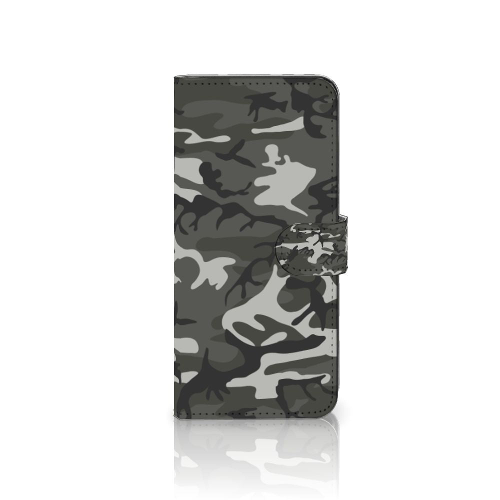 Samsung Galaxy A14 4G Telefoon Hoesje Army Light met camouflage print in grijs en groen