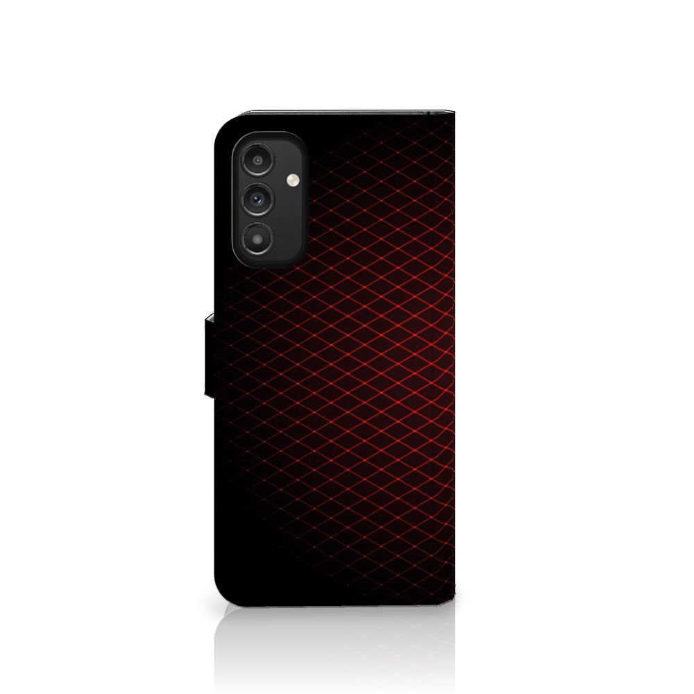 Samsung Galaxy A14 4G Telefoon Hoesje Geruit Rood met geometrisch patroon