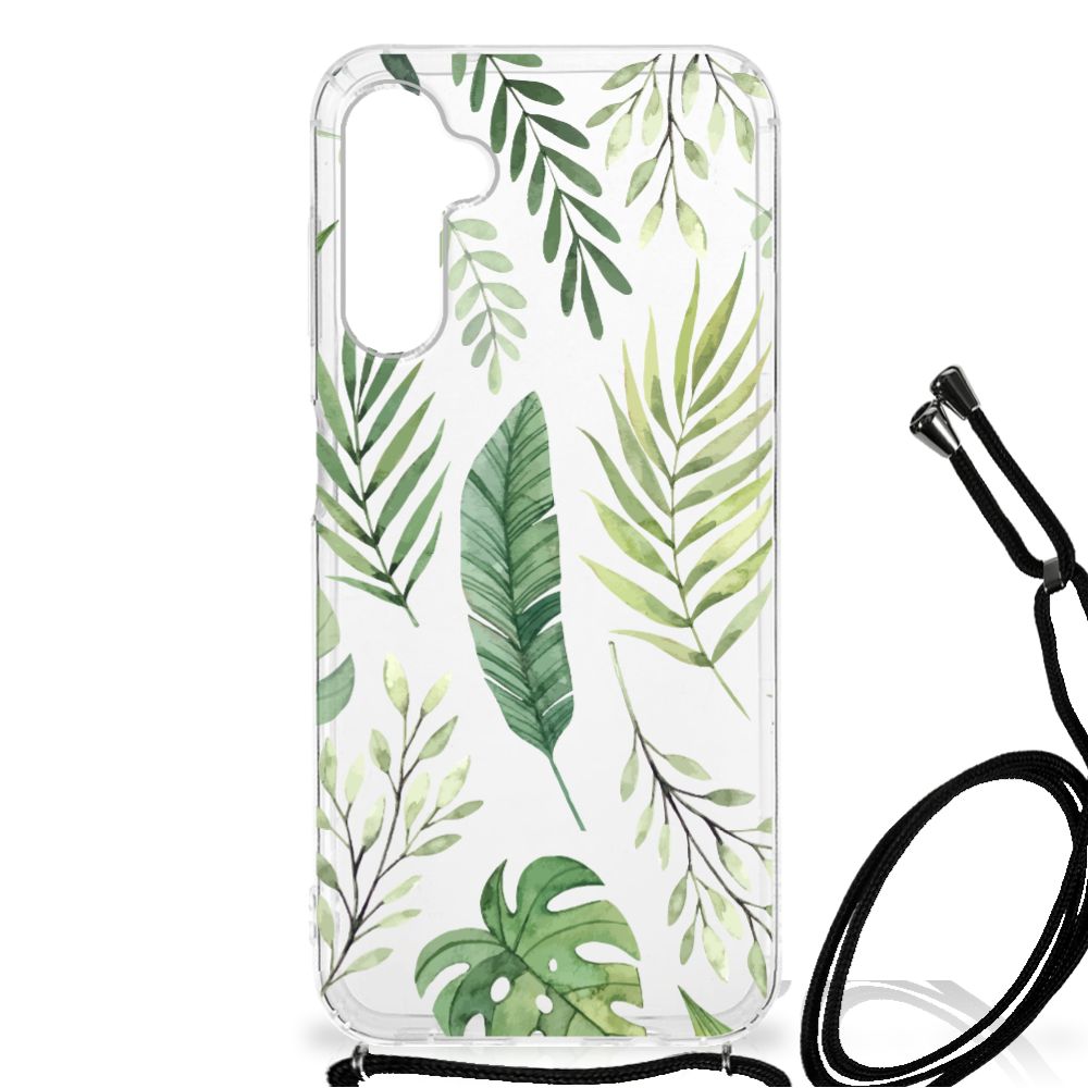 Samsung Galaxy A14 5G Case Leaves with a tropical leaves design, perfect for style and protection.