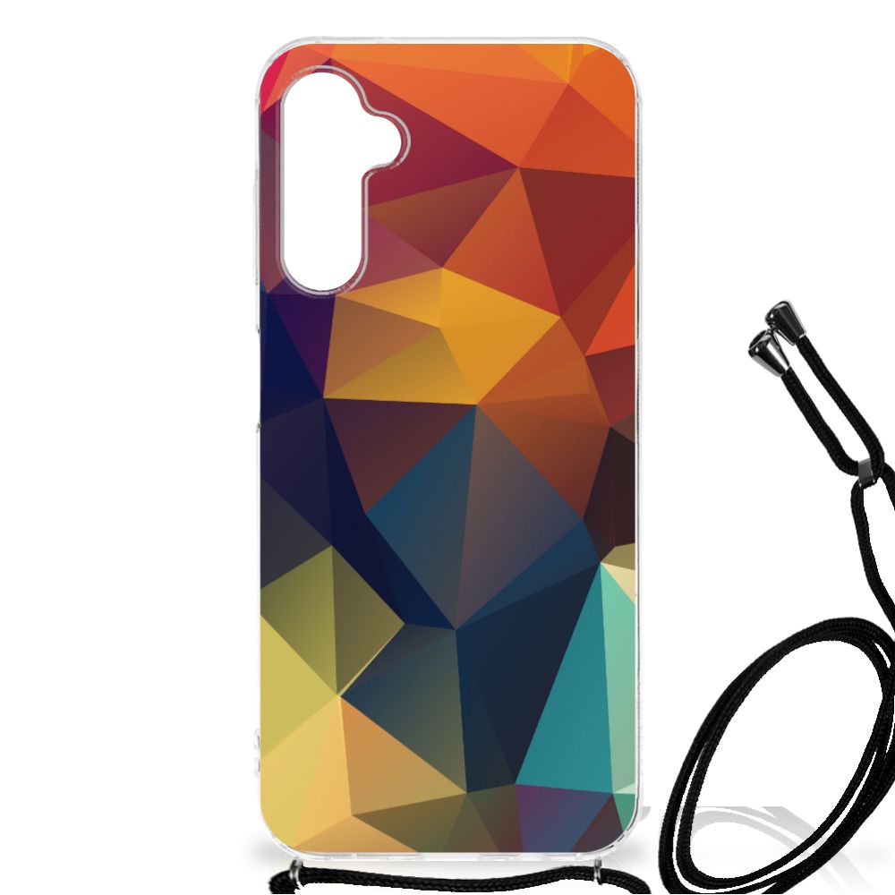 Samsung Galaxy A14 5G Shockproof Case Polygon Color voorkant ontwerp