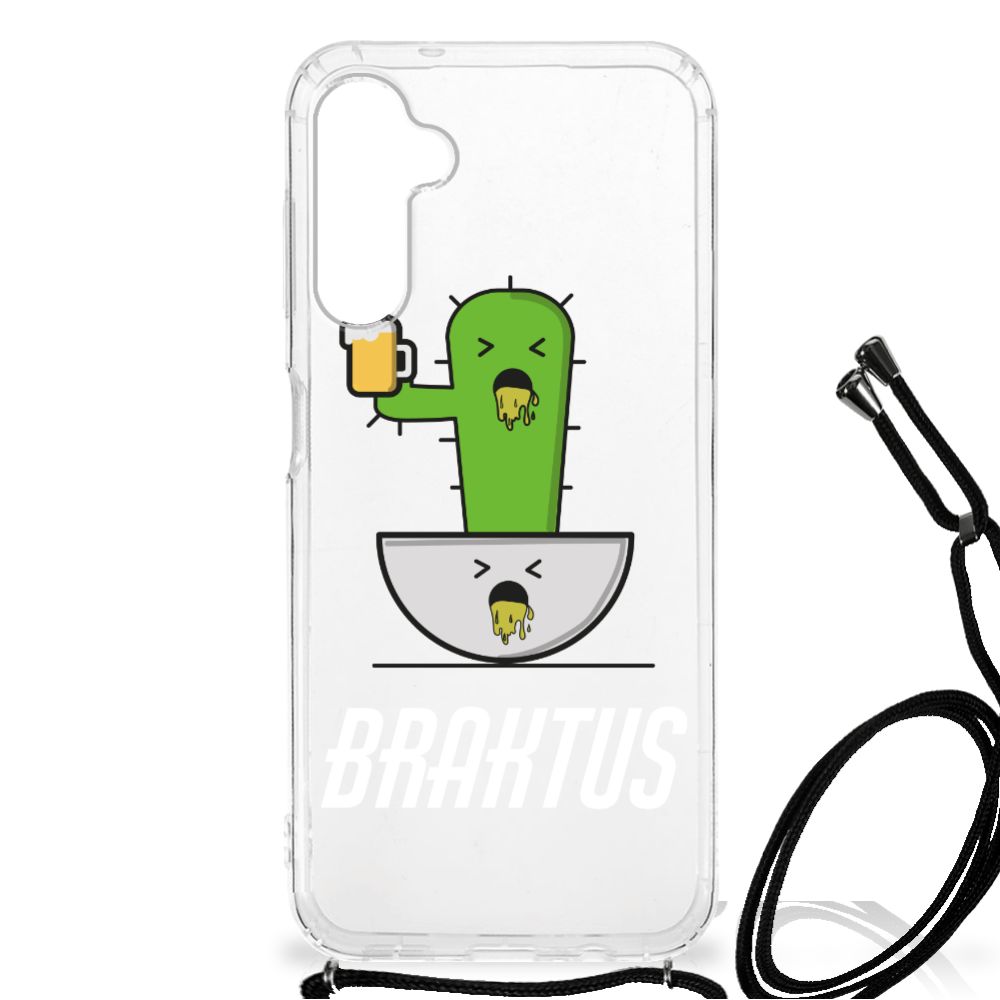 Samsung Galaxy A14 5G Stevig Bumper Hoesje Braktus met cactus en bier ontwerp.