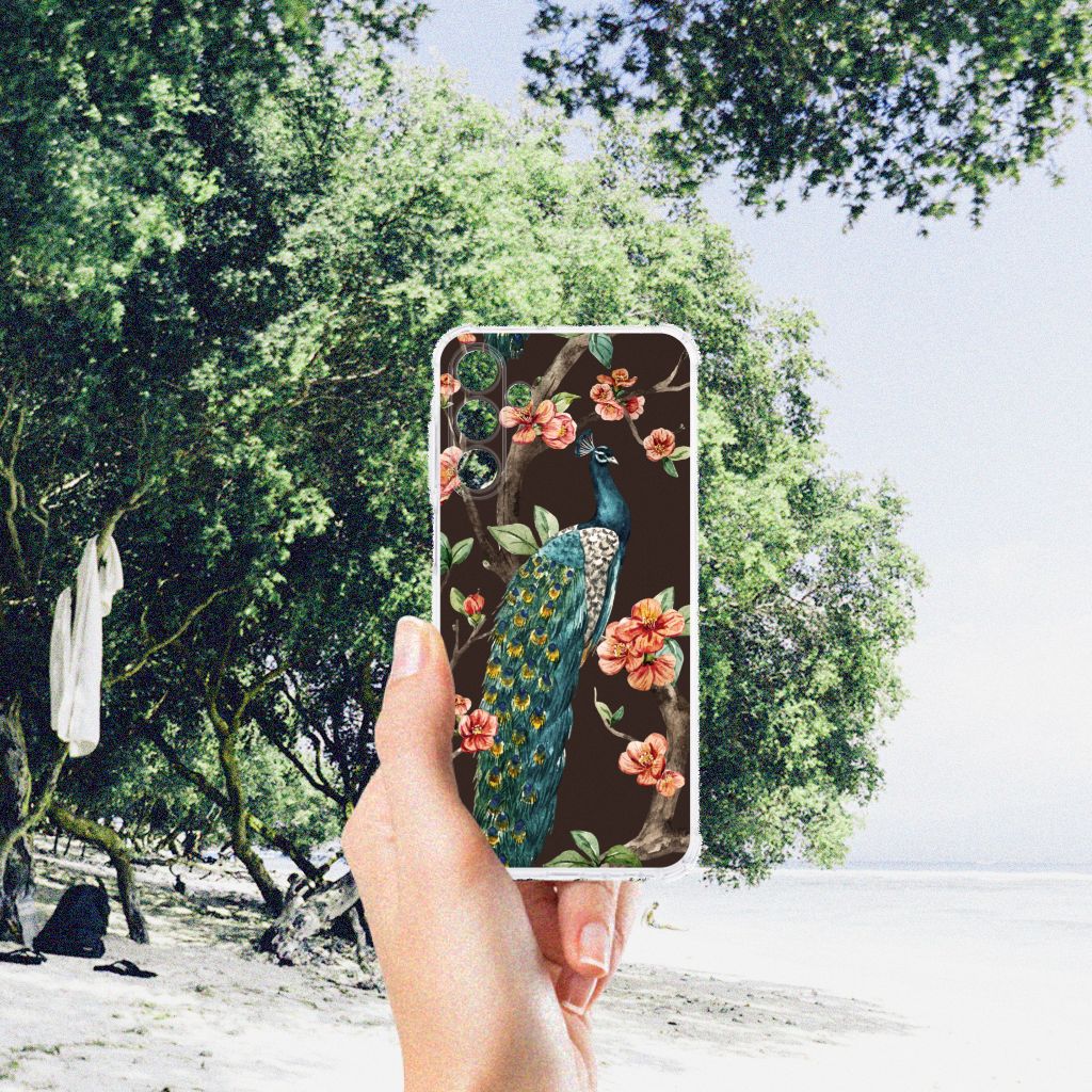 Samsung Galaxy A15 Case Anti-shock Pauw met Bloemen B2C Telecom
