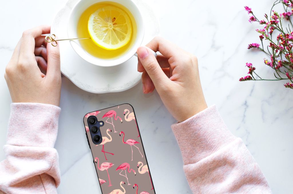 Samsung Galaxy A15 Dierenprint Telefoonhoesje Flamingo B2C Telecom
