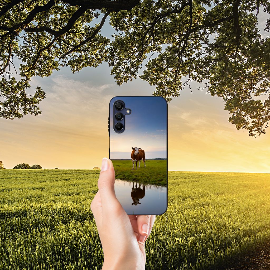 Samsung Galaxy A15 Dierenprint Telefoonhoesje Koe B2C Telecom