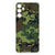 Samsung Galaxy A15 Doorzichtige Silicone Hoesje Army Dark achterzijde camouflage ontwerp