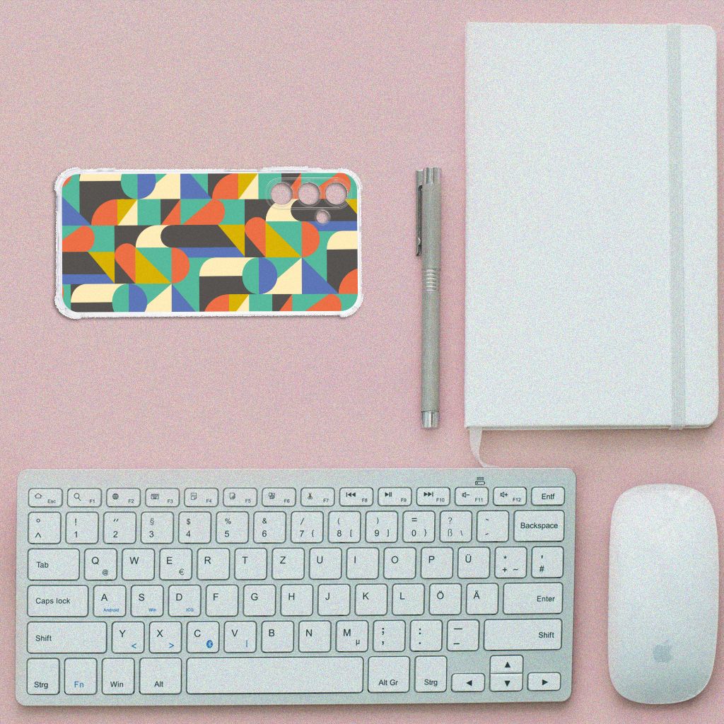 Samsung Galaxy A15 Doorzichtige Silicone Hoesje Funky Retro B2C Telecom