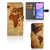 Samsung Galaxy A15 Flip Cover Wereldkaart Flip Cover wereldkaart aanzicht