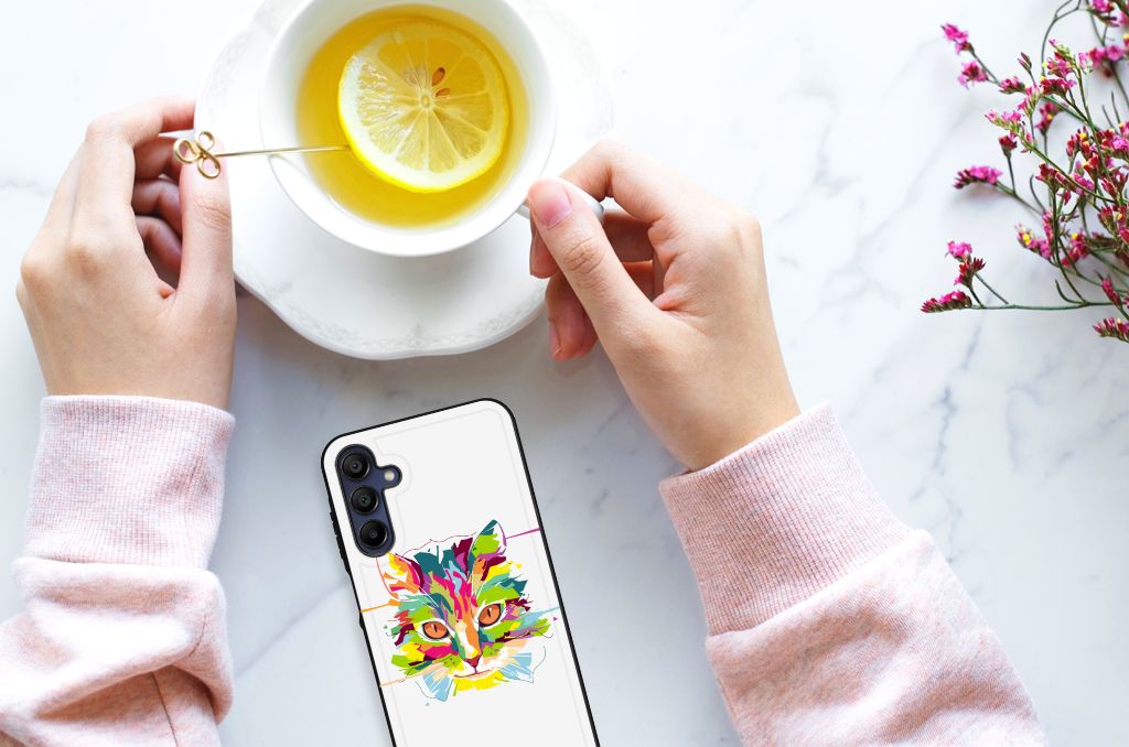 Samsung Galaxy A15 Hoesje Cat Color B2C Telecom