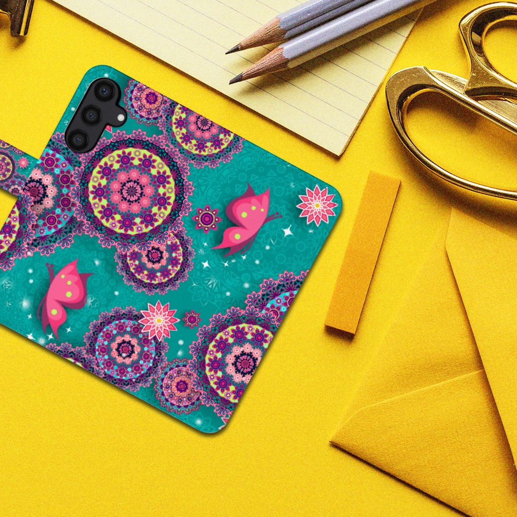 Samsung Galaxy A15 Hoesje Cirkels en Vlinders