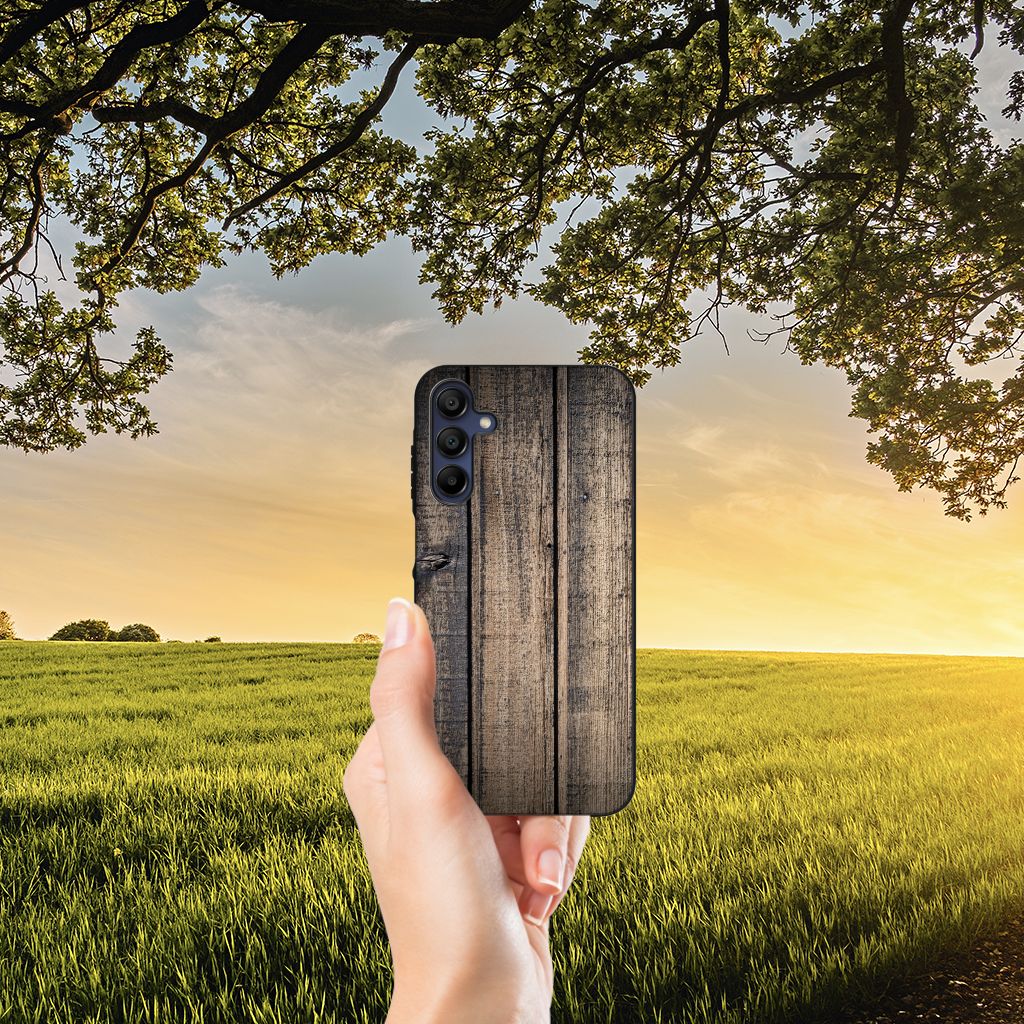 Samsung Galaxy A15 Houten Print Telefoonhoesje Steigerhout B2C Telecom