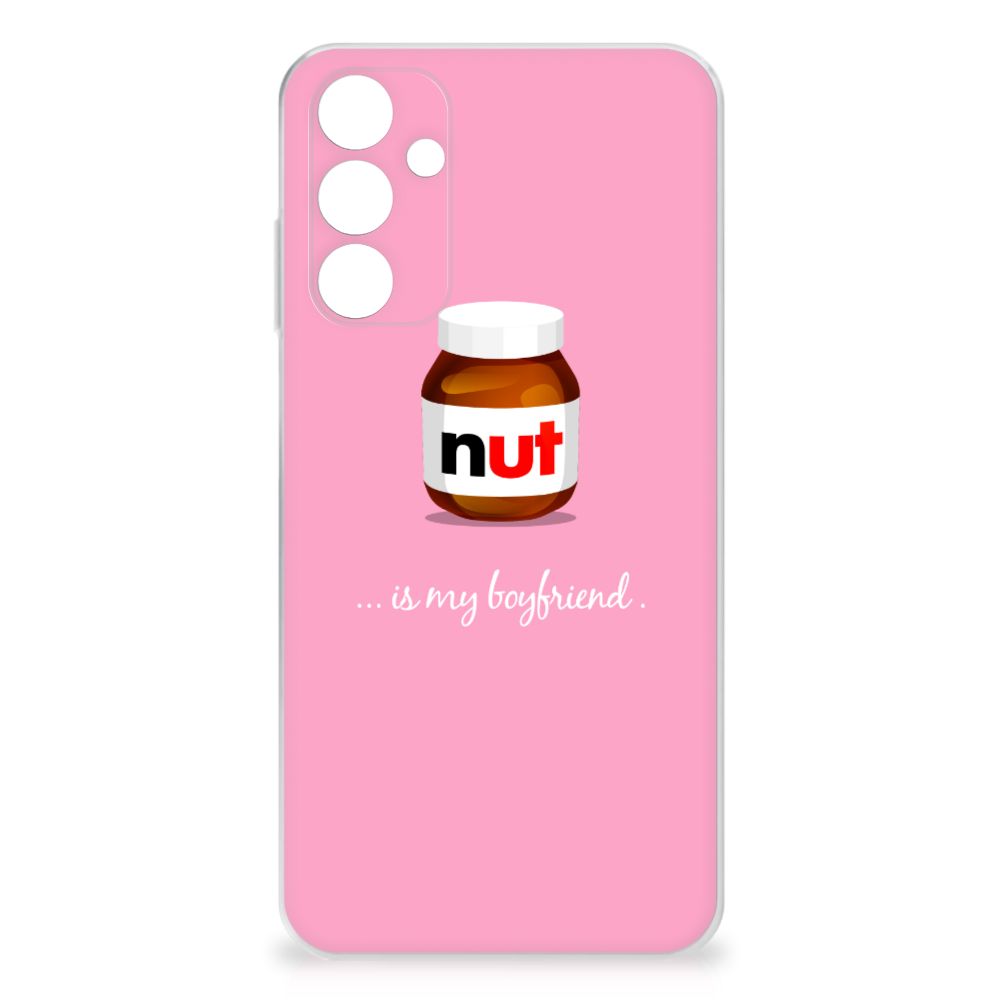 Samsung Galaxy A15 Siliconen Case Nut Boyfriend met schattige nut pot illustratie 🍫.