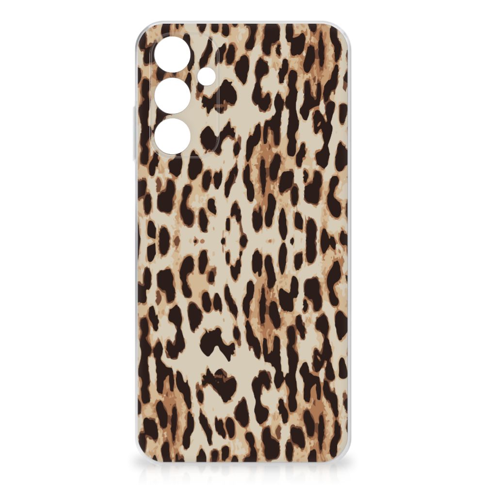 Samsung Galaxy A15 TPU Hoesje Leopard luipaardprint achterkant