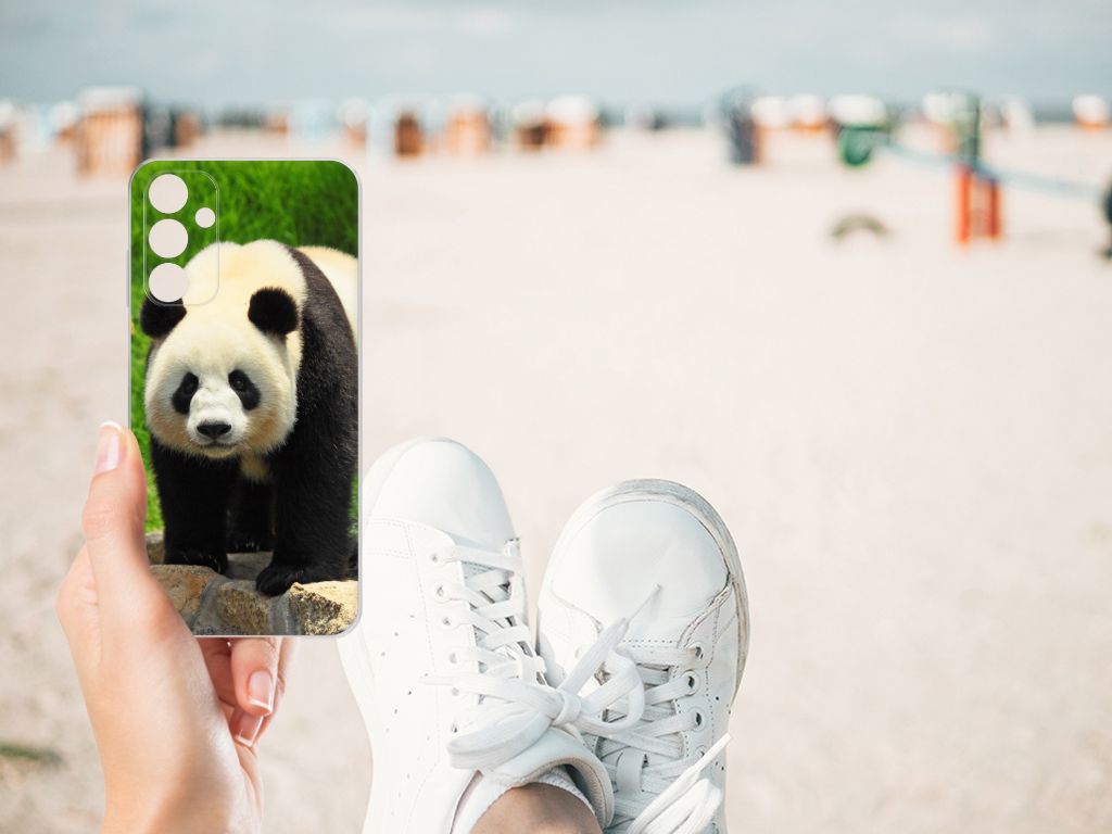 Samsung Galaxy A15 TPU Hoesje Panda met schattige panda afbeelding voor bescherming en stijl 🐼.
