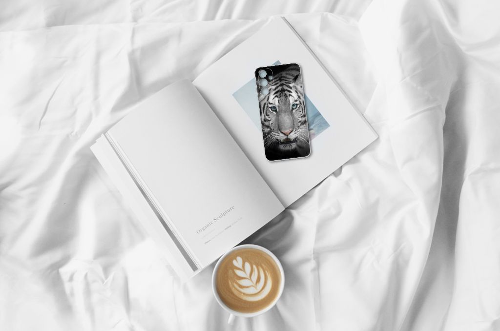 Samsung Galaxy A15 TPU Hoesje Tijger hoesje tijger ontwerp bovenaanzicht