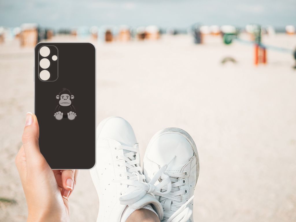 Samsung Galaxy A15 Telefoonhoesje met Naam Gorilla design aap aanzicht