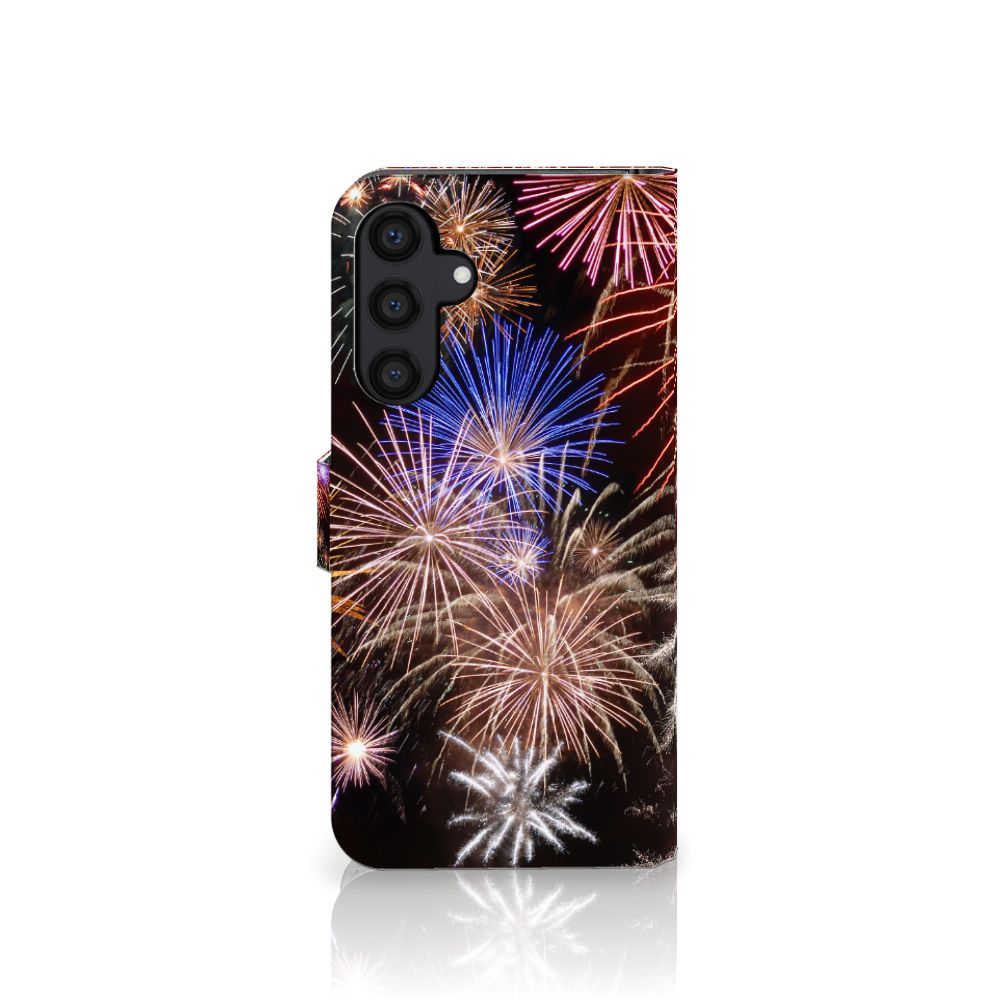 Samsung Galaxy A15 Wallet Case met Pasjes Vuurwerk