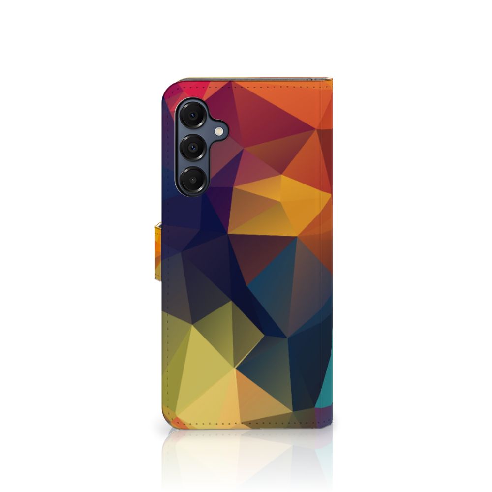 Samsung Galaxy A16 4G/5G Book Case Polygon Color achteraanzicht geometrisch design