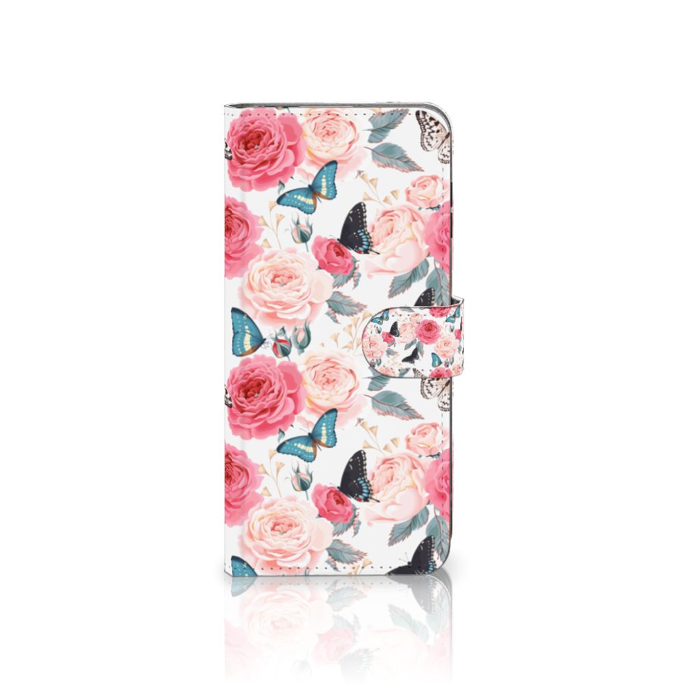 Samsung Galaxy A16 4G/5G Hoesje Butterfly Roses design vlinders rozen aanzicht