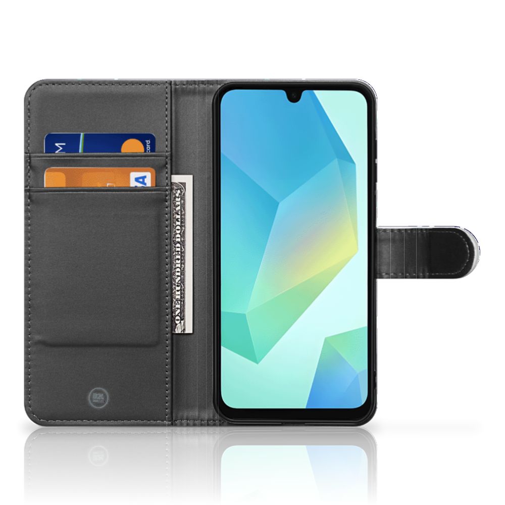 Samsung Galaxy A16 4G/5G Portemonnee Hoesje Flowers Blue DTMP binnenkant